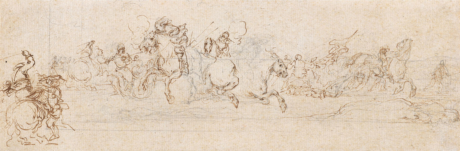 Stefano Della Bella - Ein Kavalleriegefecht, 1638 /1643, 1638 /1643