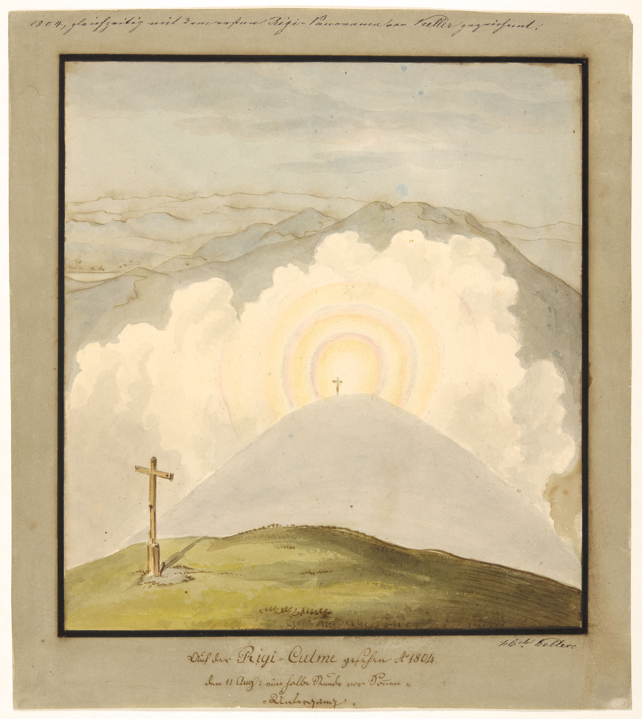 Optische Täuschung auf der Rigi, 1804
