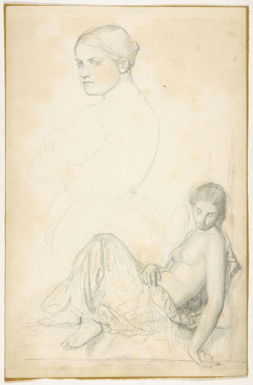Jean-Auguste-Dominique Ingres - Weibliche Figurenstudie, undatiert, 